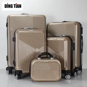 Dingtian trolley luggage step-resistant material luggage sets full colour matching high-grade travel luggage wholesale