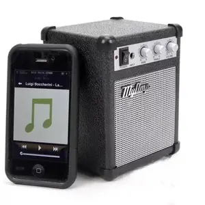 שלי amp רטרו רמקול מיני נייד גיטרה מגבר מיני רמקול מתכוונן טרבל ובס ידית MP3 או PSP נגן