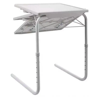 Table basse moderne portable en métal et plastique, réglable, pliable et debout, pour ordinateur portable, facile à installer pour salle à manger, canapé et salon