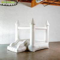 Château gonflable de mariage blanc fantaisie, trampoline gonflable pour location de fête, parc gonflable pour événements