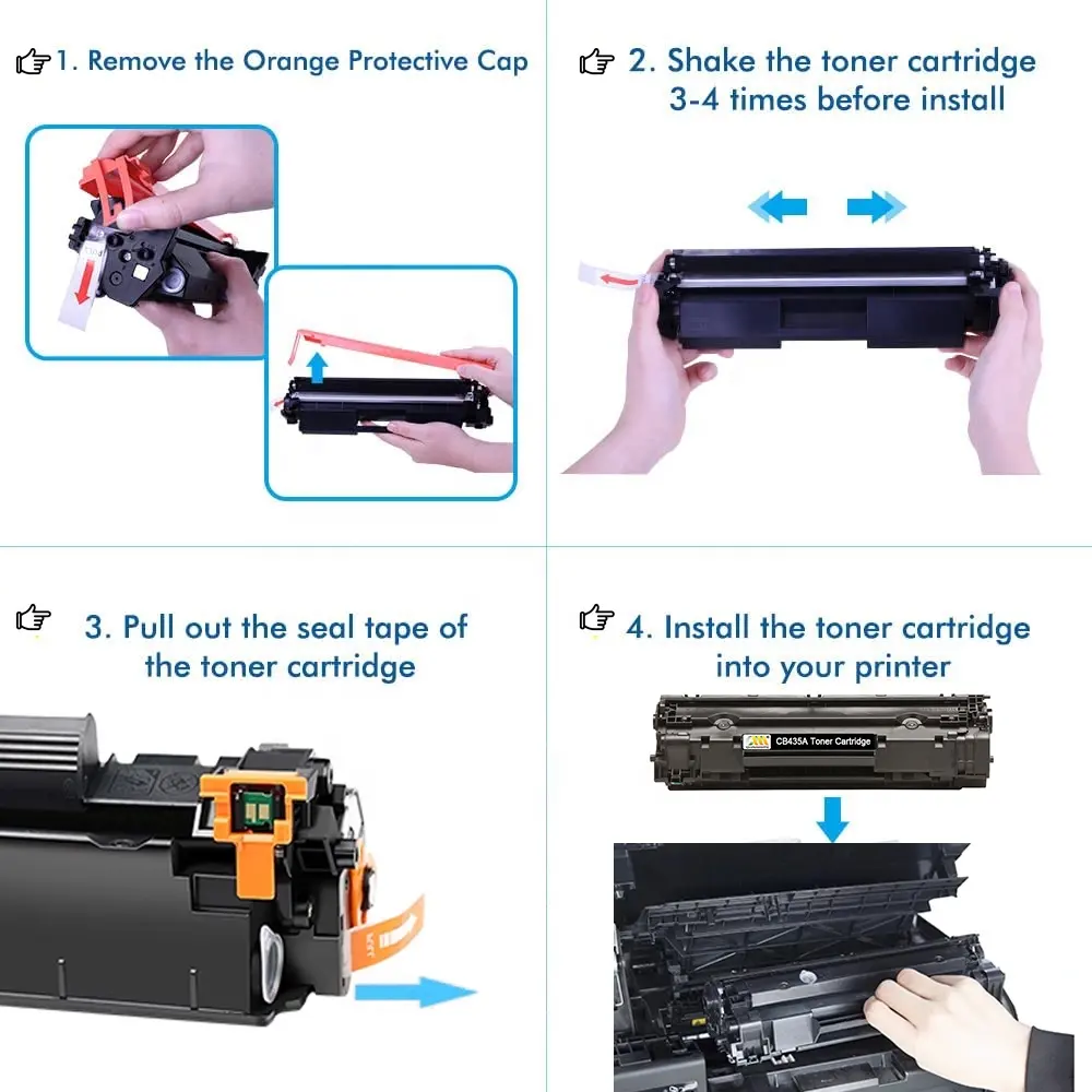 Chinamate CB435A Cartouche de Toner Compatible pour HP 35A Cartouche de Toner 85A 78A 88A 35A 36A 12A 17A 30A 106A 83A Cartouche de Toner