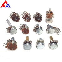 Wh148 Type 3-pin 5-pin 6-pin Sound Potentiometer 10k 25k 50k 100k Rotary Game Potentiometer