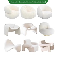 Fauteuil paresseux individuel couleur crème, multifonctionnel et rotatif, design luxueux et élégant, éponge haute densité, velours pour salon