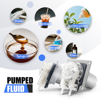 LEFOO Durable 12v DC Petite Pompe Doseuse Péristaltique avec Débit Réglable 15-110 ml/min pour Bière Vin et Sirop Alimentaire Applications