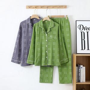 Pyjamas de couple - Nouveau style léger à manches longues en coton pour <span class=keywords><strong>homme</strong></span>, idéal pour le printemps, l'été et l'automne. - Product Image 5