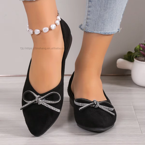 Venta al por Mayor, Nueva Llegada, Entrega Rápida, Zapatos Planos de Moda para Mujer con Lazo - Product Image 3