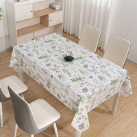 Rouleau de nappe en PVC blanc crème à imprimé floral RNPT pour restaurant, nappe rectangulaire résistante