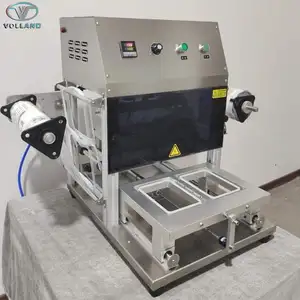 Máquina de sellado semiautomática para tazones, sellador de cuencos, máquina de sellado de bandejas neumáticas