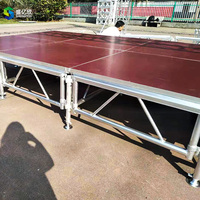 Scène mobile extérieure antidérapante de luxe pour événements, podium facile à installer, équipement d'éclairage pour concerts et mariages, aluminium Shengyixin Syx-002