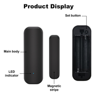 Détecteur de fermeture d'ouverture de fenêtre de porte à distance Tuya boîtier noir capteur d'obturateur de porte intelligent fonctionne avec Alexa Google Home