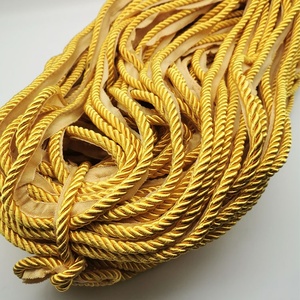 Cordón Trenzado Dorado <span class=keywords><strong>de</strong></span> 10 mm para Bolsas <span class=keywords><strong>de</strong></span> Ropa y Zapatos, Suministro del Fabricante CN001, Ecológico, Alta Tenacidad, 100% - Product Image 5