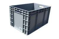 Euro Standard PP Boîte De Rangement Couvercle Attaché Caisse Fourre-Tout En Gros En Plastique Dur Mobile Caisse De Transport Empilable EU4633 Euro