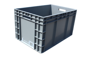 Euro tiêu chuẩn PP lưu trữ hộp kèm theo nắp Tote thùng bán buôn nhựa cứng di chuyển <span class=keywords><strong>Stackable</strong></span> vận chuyển thùng eu4633 Euro - Product Image 2