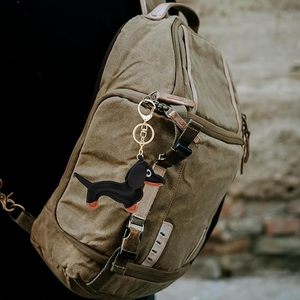 Lindo Dachshund cuero llavero colgante cuero lindo dibujos animados <span class=keywords><strong>cachorro</strong></span> colgante bolso de mujer moda bolso colgante coche llavero - Product Image 5