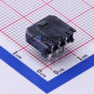 436500300 Wire-to-Board Pin Header Bent Lead Through Hole,P=3mm Connector 1x3P 3mm Right Angle Insert Micro-Fit (MX 3.0) - Product Image 2