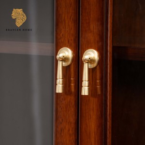 Scrivania <span class=keywords><strong>Reale</strong></span> in Legno di Mogano Americano con Libreria, Tavolo Console Personalizzabile per Soggiorno, Mobile Vintage con Cassetti - Product Image 5