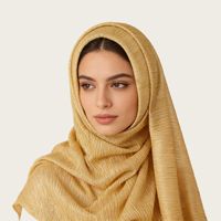 Hijab en Chiffon de Polyester de Luxe YUGE pour Femmes Musulmanes, Fait Main avec des Fleurs et des Perles, Long, Réversible, Coupe-Vent, Durable