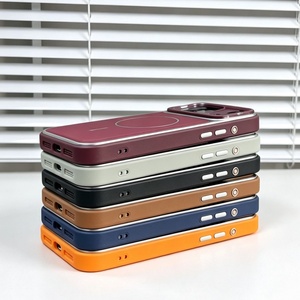 เคสโทรศัพท์แบบแม่เหล็กด้านหลังทำจากหนัง PU สำหรับ iPhone 18 17 16 15 14 13 12 Pro Max รองรับการชาร์จไร้สาย ป้องกันการกระแทก - Product Image 5