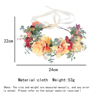 Nouvelle Guirlande Florale Hybride de Créateur, Vente Directe Usine, Accessoires de Coiffure, Couronne, Accessoires Cheveux - Product Image 2