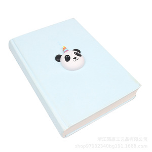 Bloc de Notas de Espuma Suave Panda Unicornio, Cubierta de PVC, Cuaderno Promocional Creativo y Portátil - Product Image 1