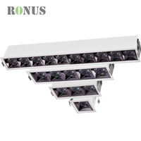 Projet d'hôtel 3W * 5 Lumière linéaire 15W Down Ceiling Anti Glare Encastré COB LED Downlight