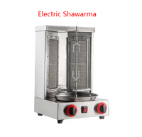Machine à kebab Doner à gaz rotative automatique d'usine Machine à griller Shawarma de poulet avec deux brûleurs Kebab de dinde