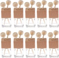 Diffuseur de parfum pour voiture en verre transparent de 8 ml, flacons vides pour huiles essentielles