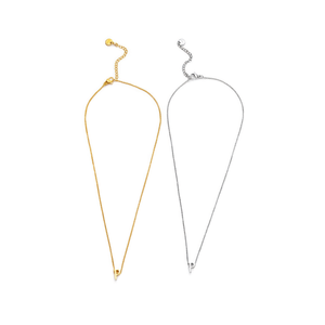 Collar Angelina P de acero inoxidable chapado en oro con colgante de letra para mujer, regalo de joyería de moda. - Product Image 4