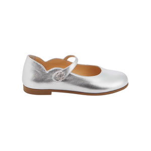 CHOOZII-zapatos clásicos de alta gama para niños, calzado de boda de cuero metálico plateado, Mary Jane - Product Image 5