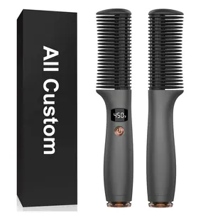 2022 New Men Hair Brush Accaessories Customise Male Beard Straightener Brush Hair Dye Straightener Comb