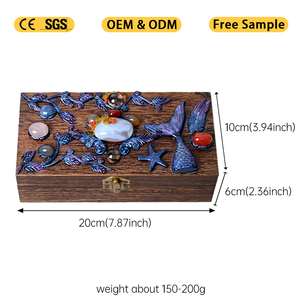 DIY Natural Gemstone Magic Box <b>Crystal</b> Mineral Specimen Wooden Collection Treasure Box - Product Image 2