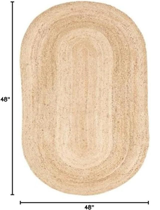 สีน้ำตาลธรรมชาติทำด้วยมือ3X5ฟุตปอกระเจาทันสมัยกันรอยเปื้อนห้องนอนเด็กห้องนั่งเล่นบ้านไร่ตกแต่งบ้านที่สวยงาม - Product Image 4