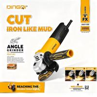 Meuleuse d'angle DINGQI 115 mm JA01115 850 W, machine à meuler électrique haute vitesse 11000 tr/min pour la découpe et le polissage des métaux