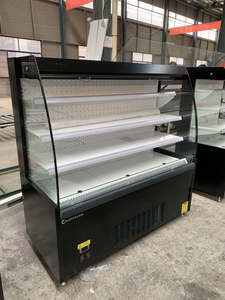 Réfrigérateur commercial compact à rideau d'air ouvert, vitrine multi-étagères avec éclairage supérieur pour la vente au détail et les supermarchés - Product Image 6