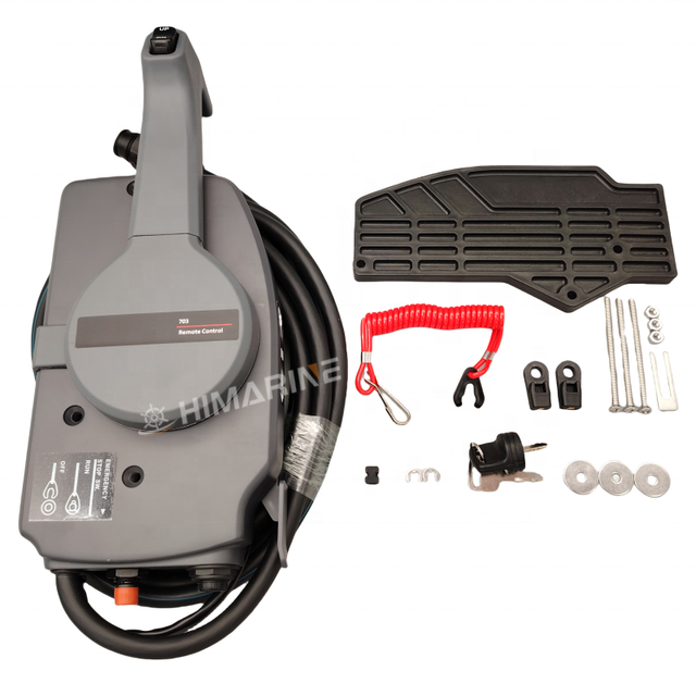 Boat Motor 703-48207-22 Side Mount Remote Control Throttle Shift Box for Yamaha Outboard Engine 10 Pins, Right Hand