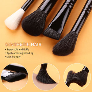 BEILI Ensemble <span class=keywords><strong>de</strong></span> pinceaux <span class=keywords><strong>de</strong></span> maquillage professionnels véganes multi-usages 24 pièces pour le contour et le <span class=keywords><strong>teint</strong></span>, poils synthétiques, noir pailleté, cosmétiques - Product Image 4