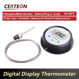 เครื่องวัดอุณหภูมิดิจิตอลกันน้ำ LCD210 สายยาว ใช้แบตเตอรี่หรือปลั๊ก สำหรับเพาะเลี้ยงสัตว์น้ำ เซ็นเซอร์อุณหภูมิ - Product Image 5