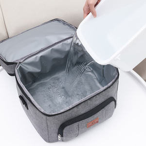 Bolsa refrigeradora portátil grande de doble capa con aislamiento al por mayor, bolsa de hombro impermeable para el almuerzo para picnics al aire libre para nuevo - Product Image 1