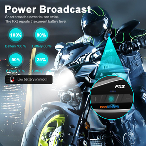 FX2 helm sepeda motor FX2, Headset interkom 3 pengendara 1000M BT Intercomunicador Bluetooth mesh sepeda motor Interphone Moto - Product Image 6