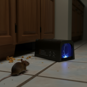 Trampa Eléctrica Reutilizable para Roedores, Control de Plagas en Interiores para Ratas y Ratones, Asesino Inteligente por Descarga Eléctrica, Estación de Cebo de Plástico 203x133x68mm - Product Image 2