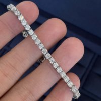 Bracelet tennis en diamant synthétique certifié IGI, taille ronde DEF VVS 2 à 5 mm, or 14K/10K, vente chaude pour la vente en gros de bijoux