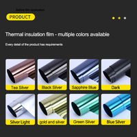 Película de ventana Kax, espejo unidireccional, vinilo diurno, privacidad estática, adhesivo decorativo no adhesivo, Control de calor, pegatinas de ventana Anti UV