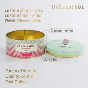 Custom Food Grade Round Tin <strong>Box</strong> for Biscuit Cake Candy Cookie Tin Can Snack Chocolate Lollipop Sugar Baby Food <strong>Metal</strong> <strong>Box</strong> - Product Image 3