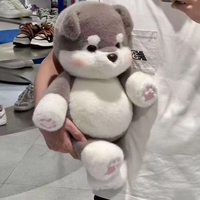 En gros, adorable peluche chiot Alaska réaliste en coton PP, doudou pour la maison, le bureau, la voiture et pour accompagner les enfants