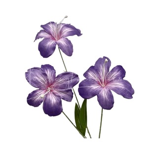 Fleurs de lys artificielles en soie, haute simulation, décoration de mariage et de maison, branche unique WMC - Product Image 5