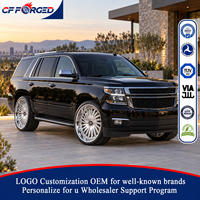 Jantes en alliage forgé multi-rayons personnalisées de qualité supérieure, 2 pièces, argent brossé, 6x139.7, 22, 24, 26 pouces, pour Chevrolet Tahoe