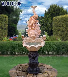 Wontive — décoration de jardin en plein air, Statue de dame en Bronze métallique taille de vie fontaine d'eau à vendre