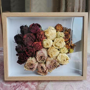 Chất lượng cao bán buôn 5x7 8x10 A4 hình ảnh hiển thị màu đen gỗ rắn sâu 3D hiển thị hộp Bóng khung - Product Image 3