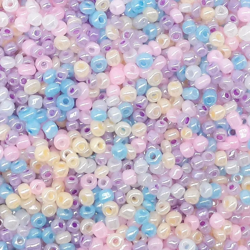 200g 2mm 3mm 4mm couleur crème breloque perles de rocaille en verre tchèque bracelet à bricoler soi-même perles pour la fabrication de bijoux accessoires