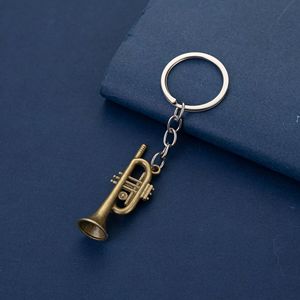 Mini trompette, instrument de musique, porte-clés, petit pendentif en métal, cadeau musical - Product Image 4